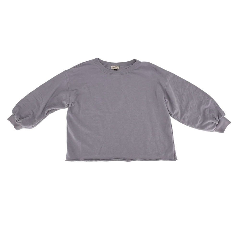Universal Thread Purple 3/4 Balloon Sleeve Crop Sweatshirt Size Large Women’s